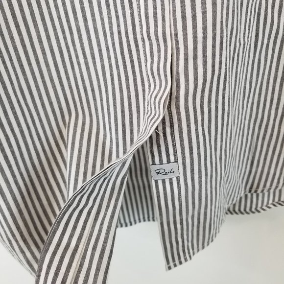 RAILS Taylor Florence Stripe Studded Pearls Shirt Sz Small - Picture 9 of 15